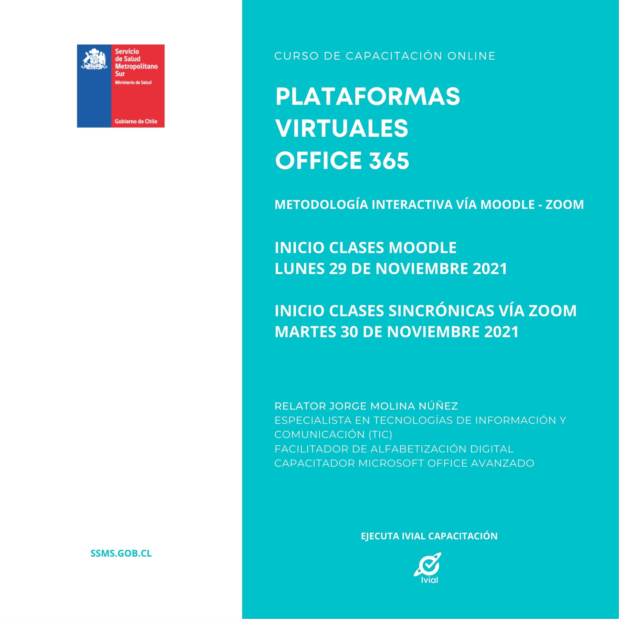 SERVICIO DE SALUD METROPOLITANO SUR: Curso Plataformas Virtuales - Office 365
