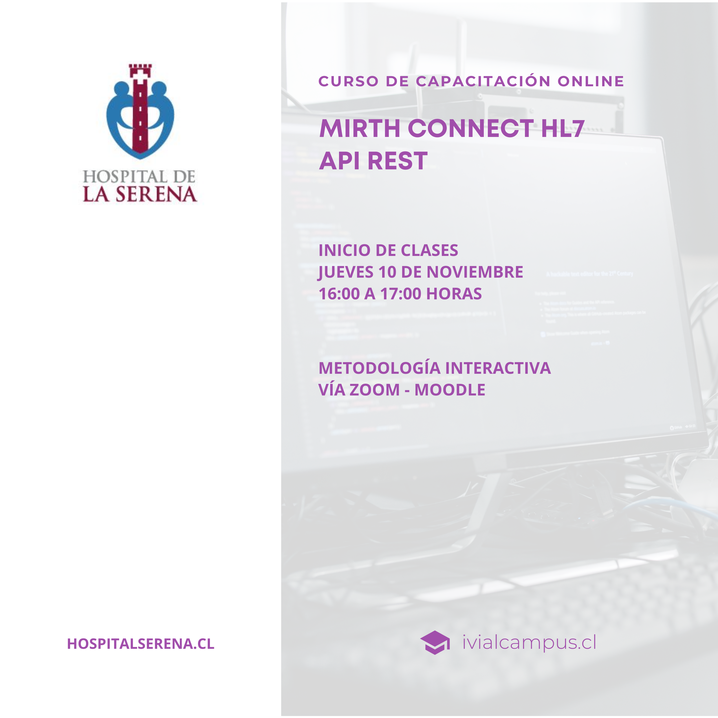 HOSPITAL DE LA SERENA: Mirth Connect HL7 y API Rest